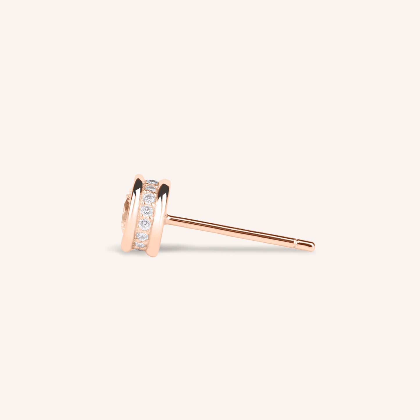 0.3ct Lab Grown Diamond Bezel Pavé Stud Earrings