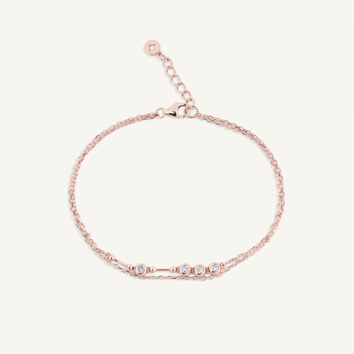 Double Layered Lab Grown Diamond Bracelet