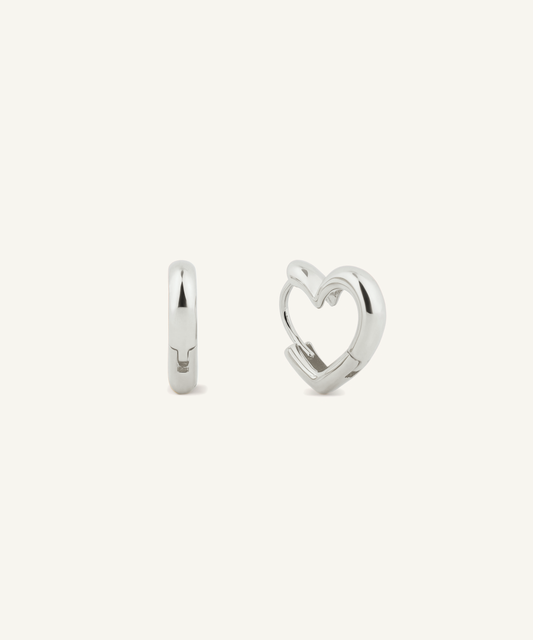 Heart Hoop Earrings