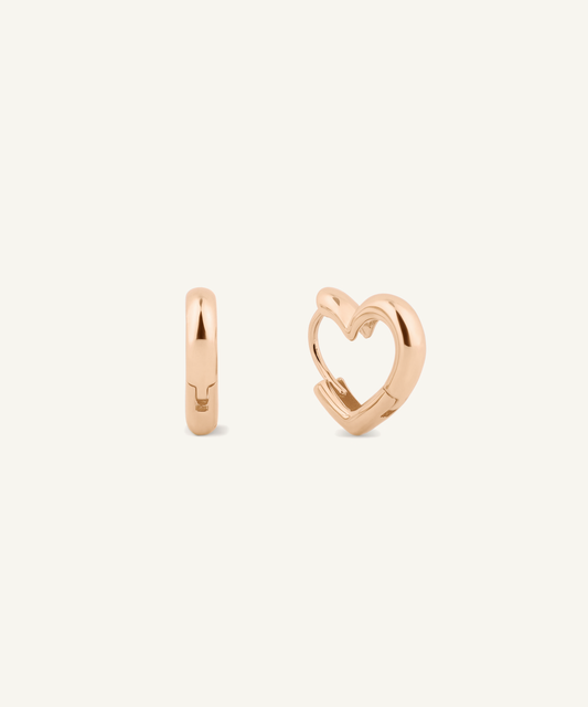 Heart Hoop Earrings