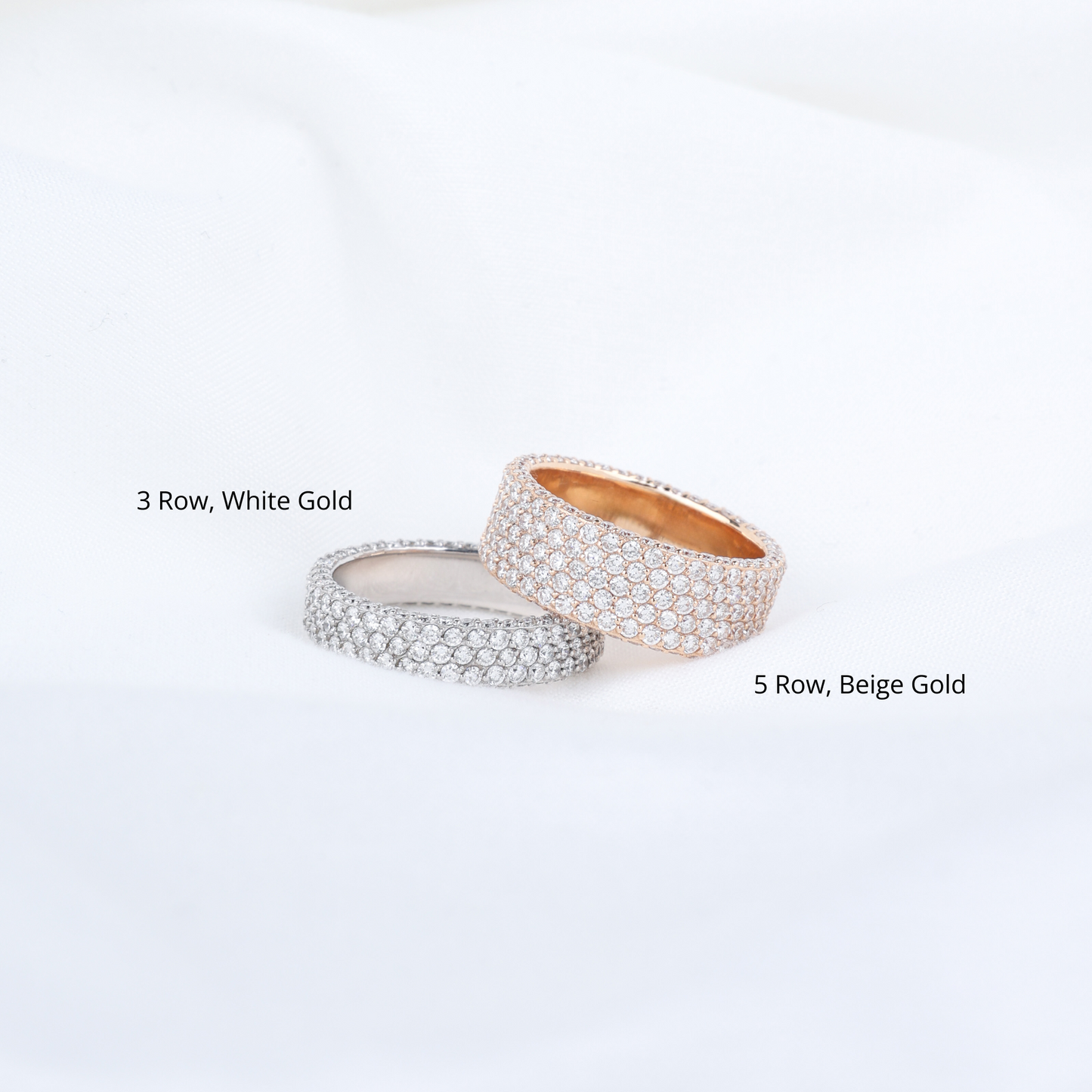 Pavé Diamond Ring, 5 Row