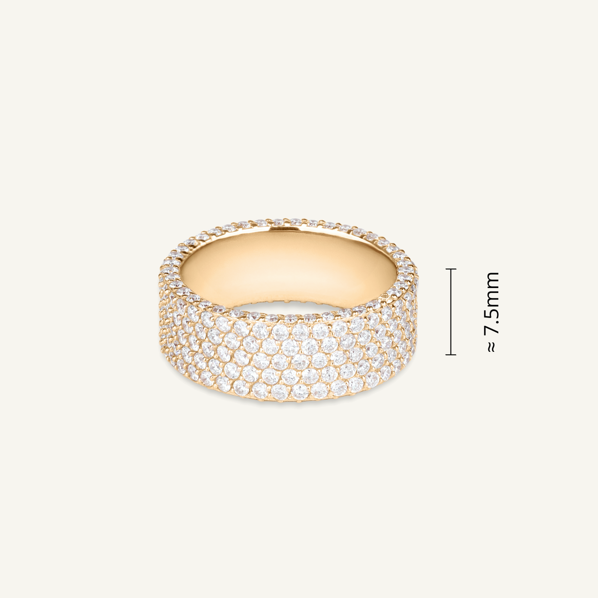 Pavé Lab Grown Diamond Ring, 5 Row