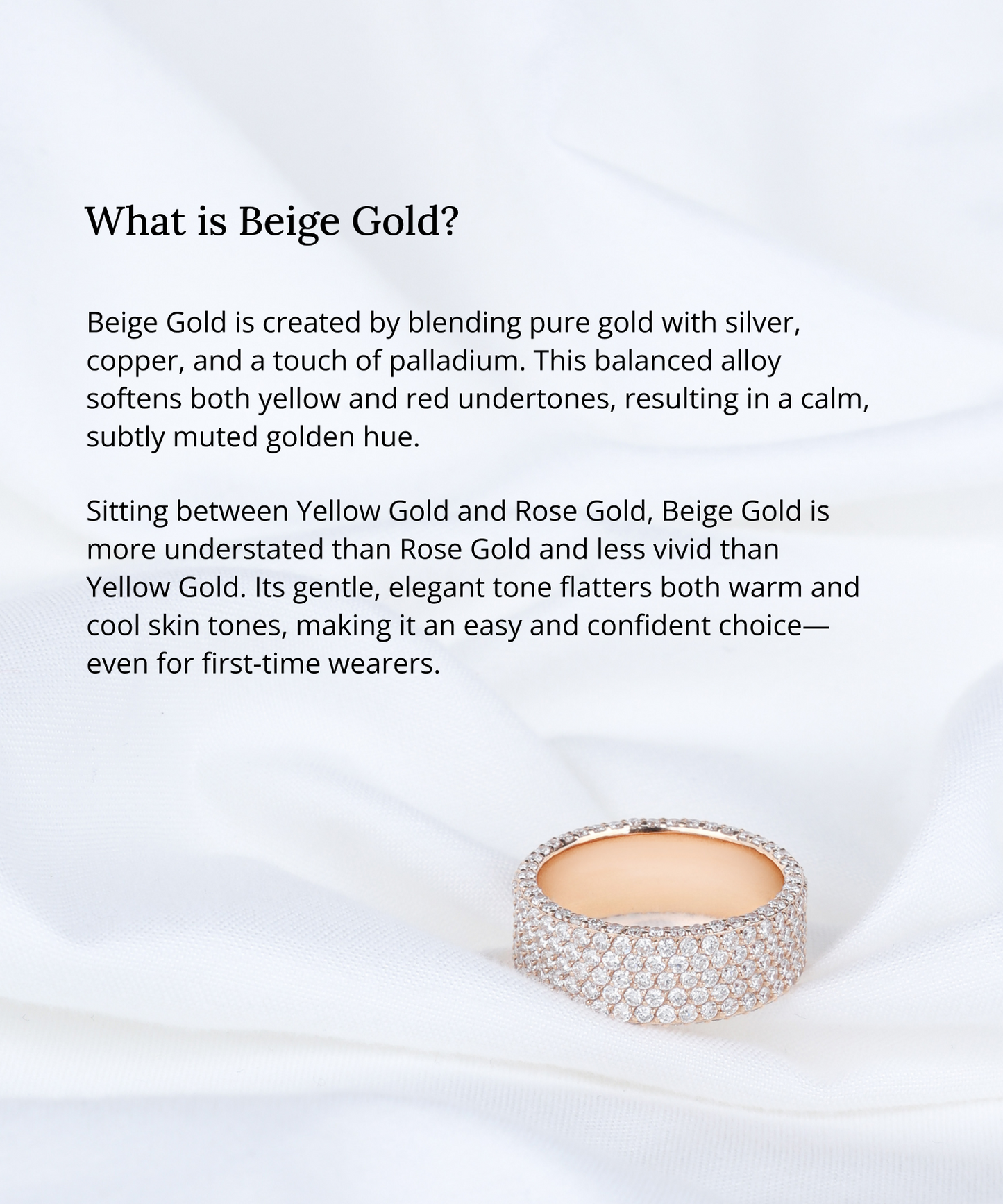 Pavé Diamond Ring, 3 Row