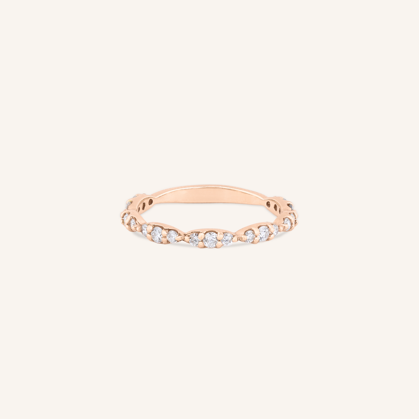 Lab Grown Diamond Marquise Half Eternity Band
