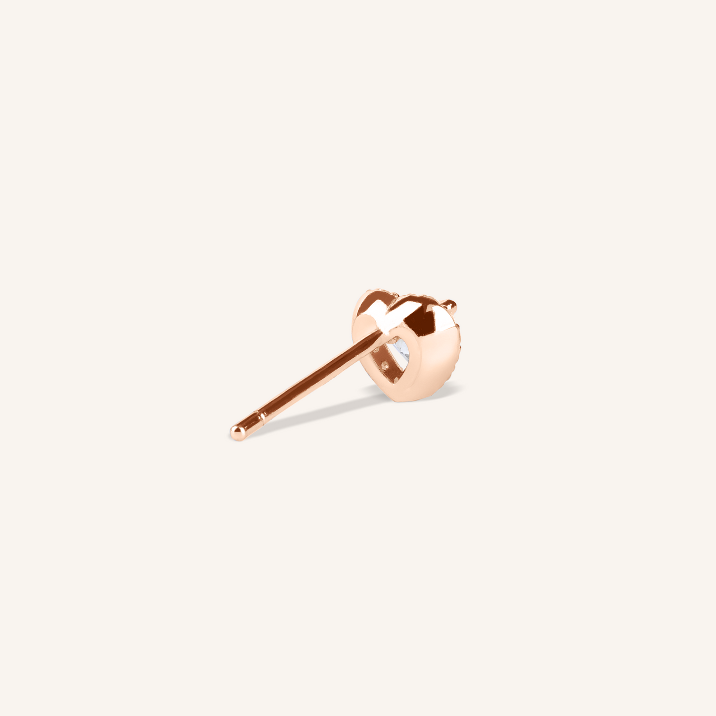 Heart Halo Stud Earrings