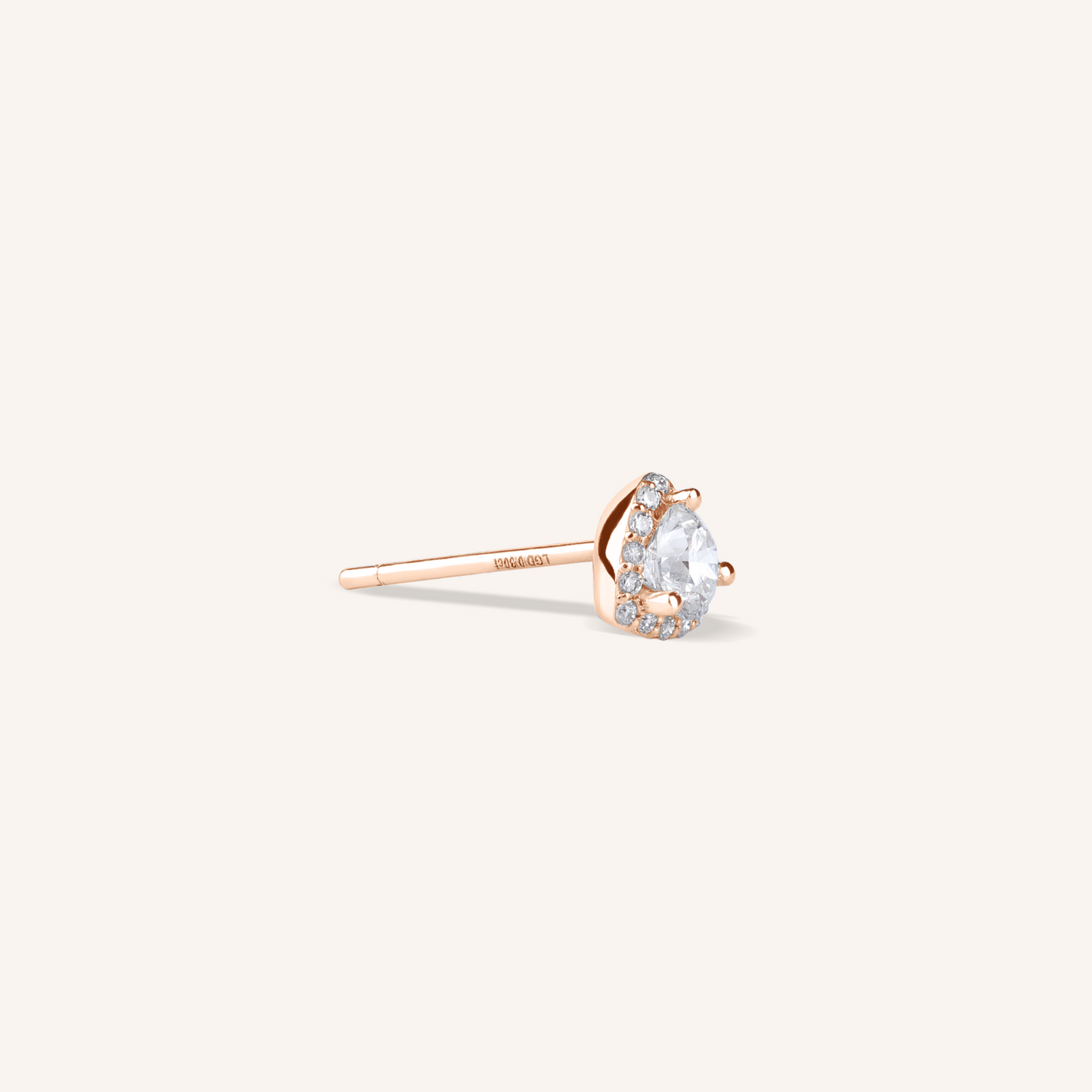 Heart Halo Stud Earrings