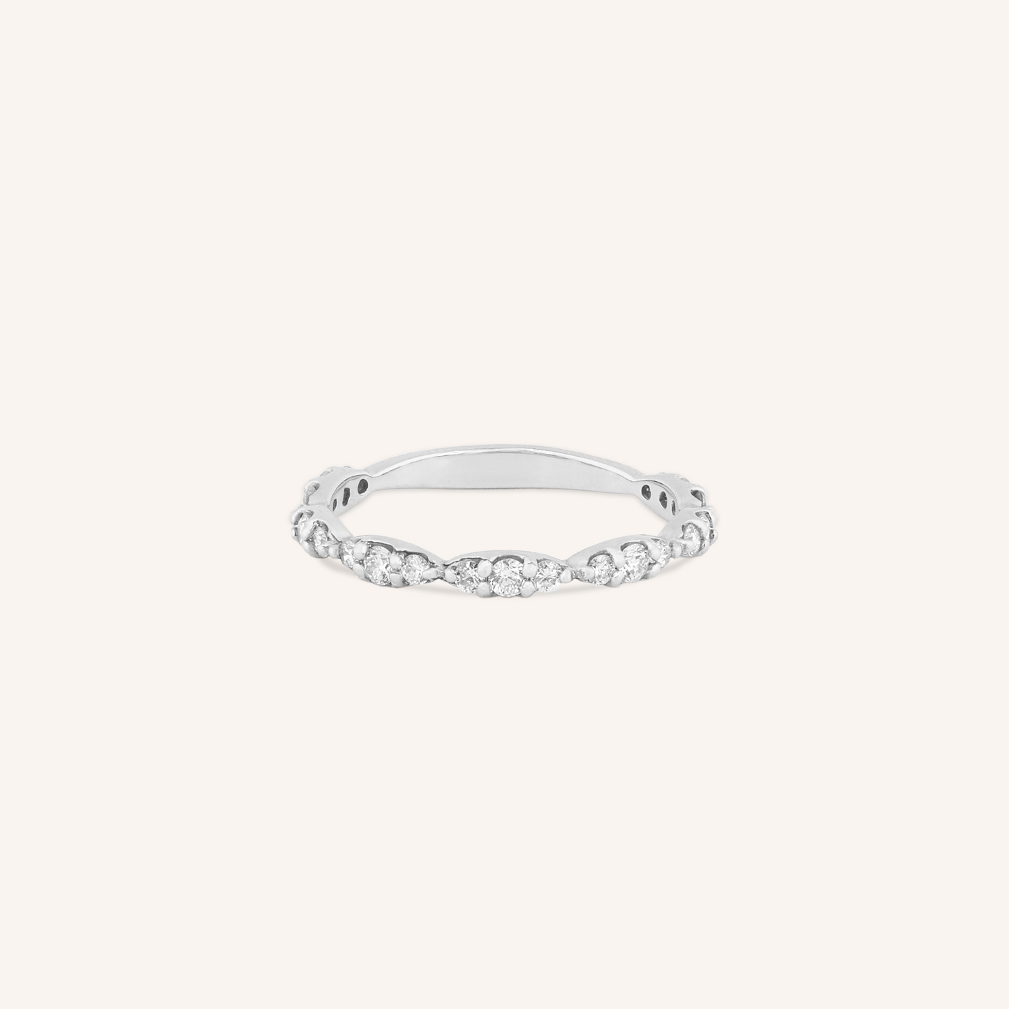 Lab Grown Diamond Marquise Half Eternity Band