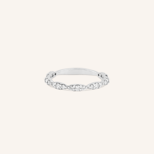 Lab Grown Diamond Marquise Half Eternity Band