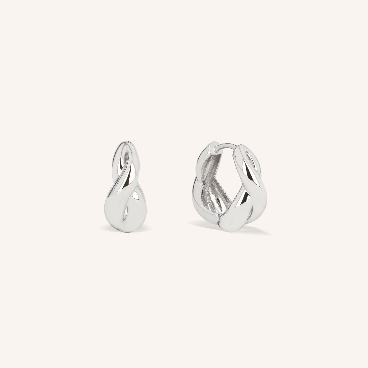 Twist Donut Hoop Earrings