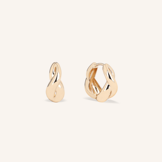 Twist Donut Hoop Earrings