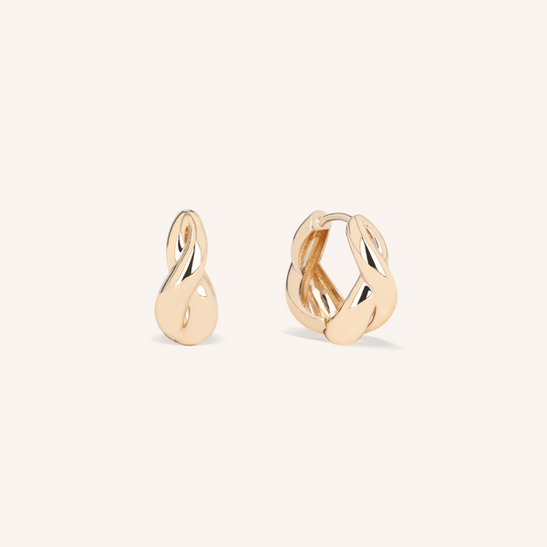 Twist Donut Hoop Earrings