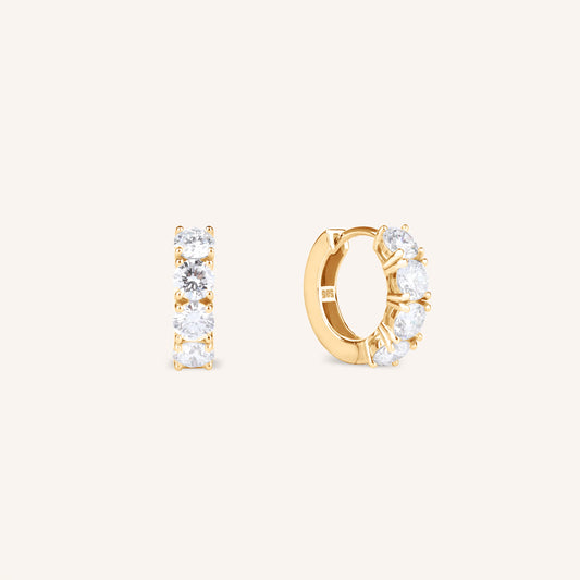 1.6 TCW Lab Grown Diamond Hoop Earrings