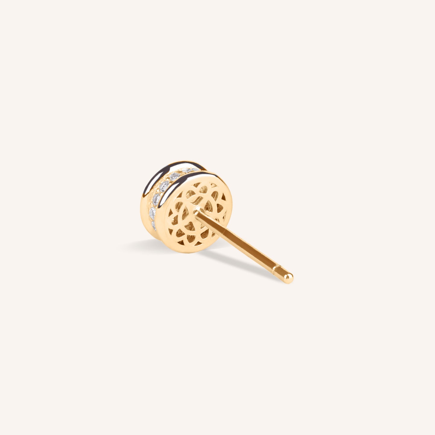 0.3ct Lab Grown Diamond Bezel Pavé Stud Earrings