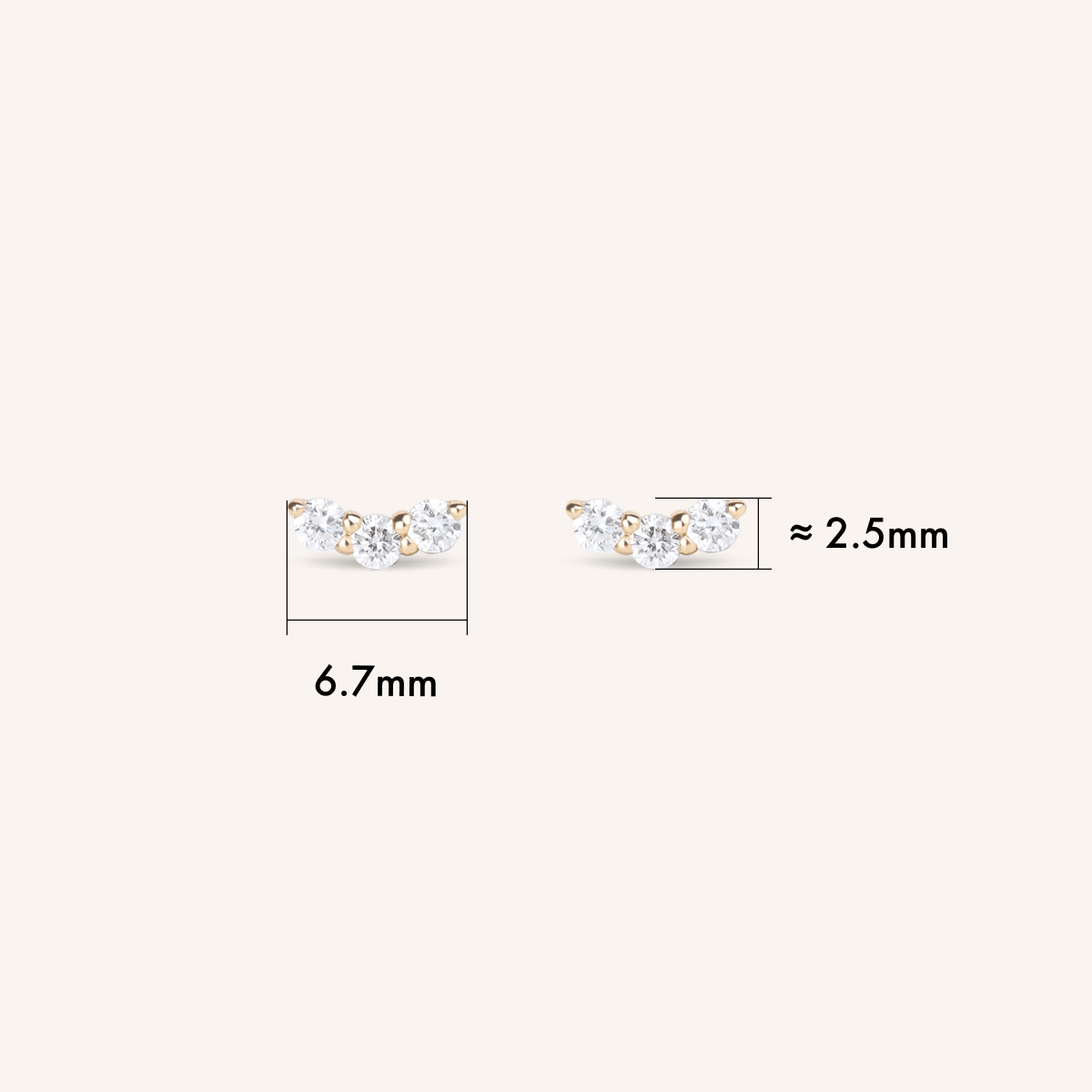 Arc Stud Earrings