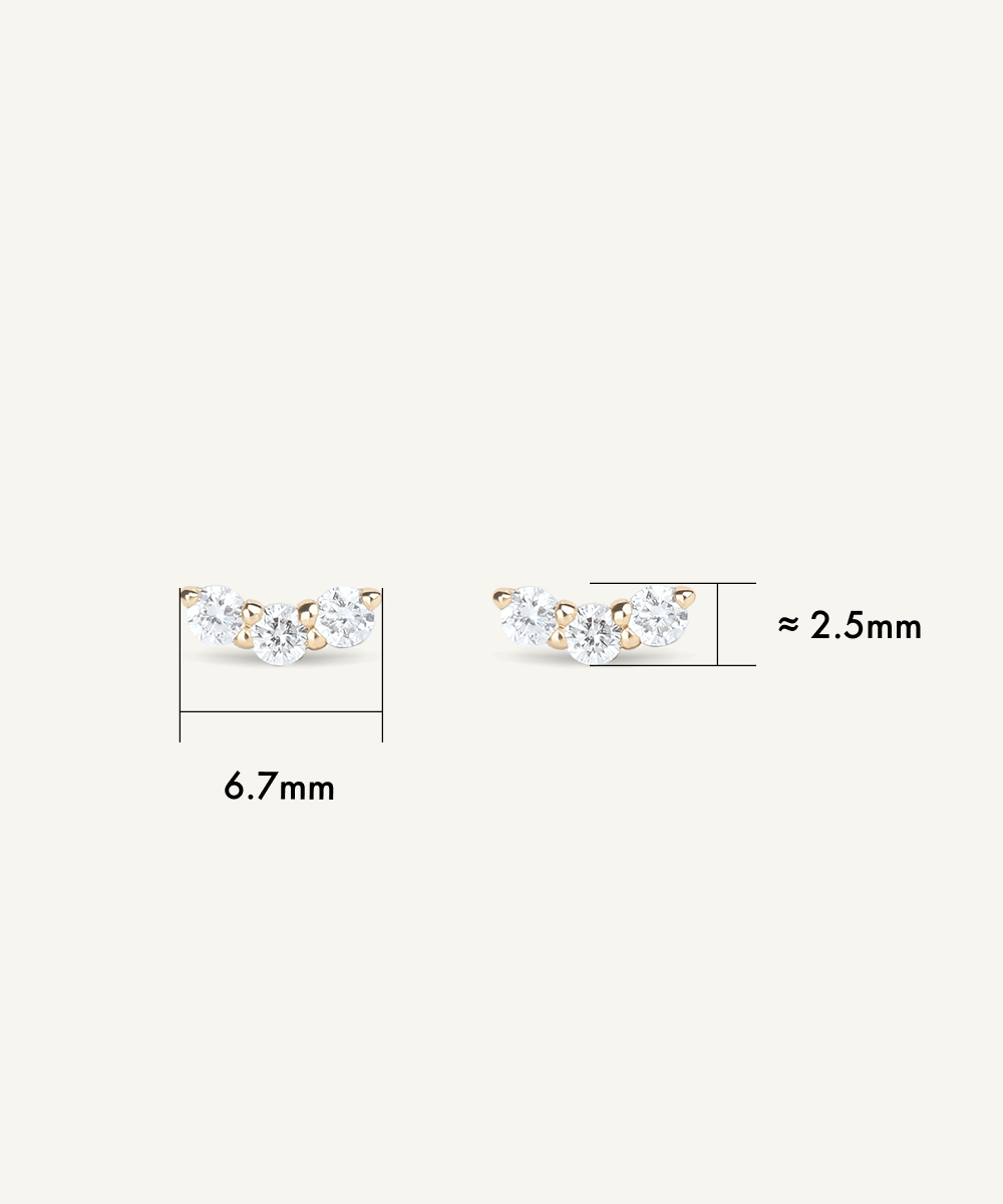 Arc Stud Earrings