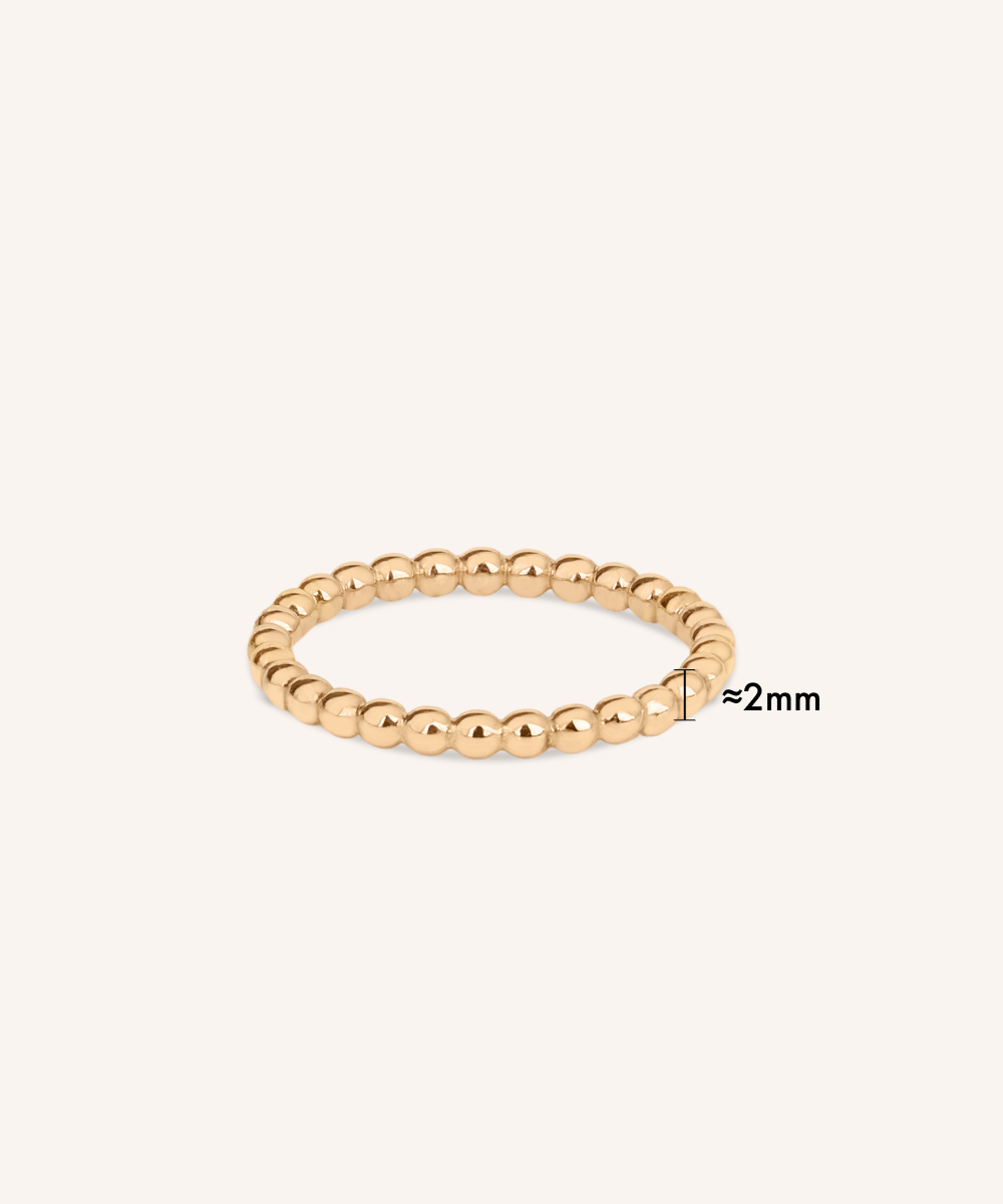 Beaded Ring, 2mm