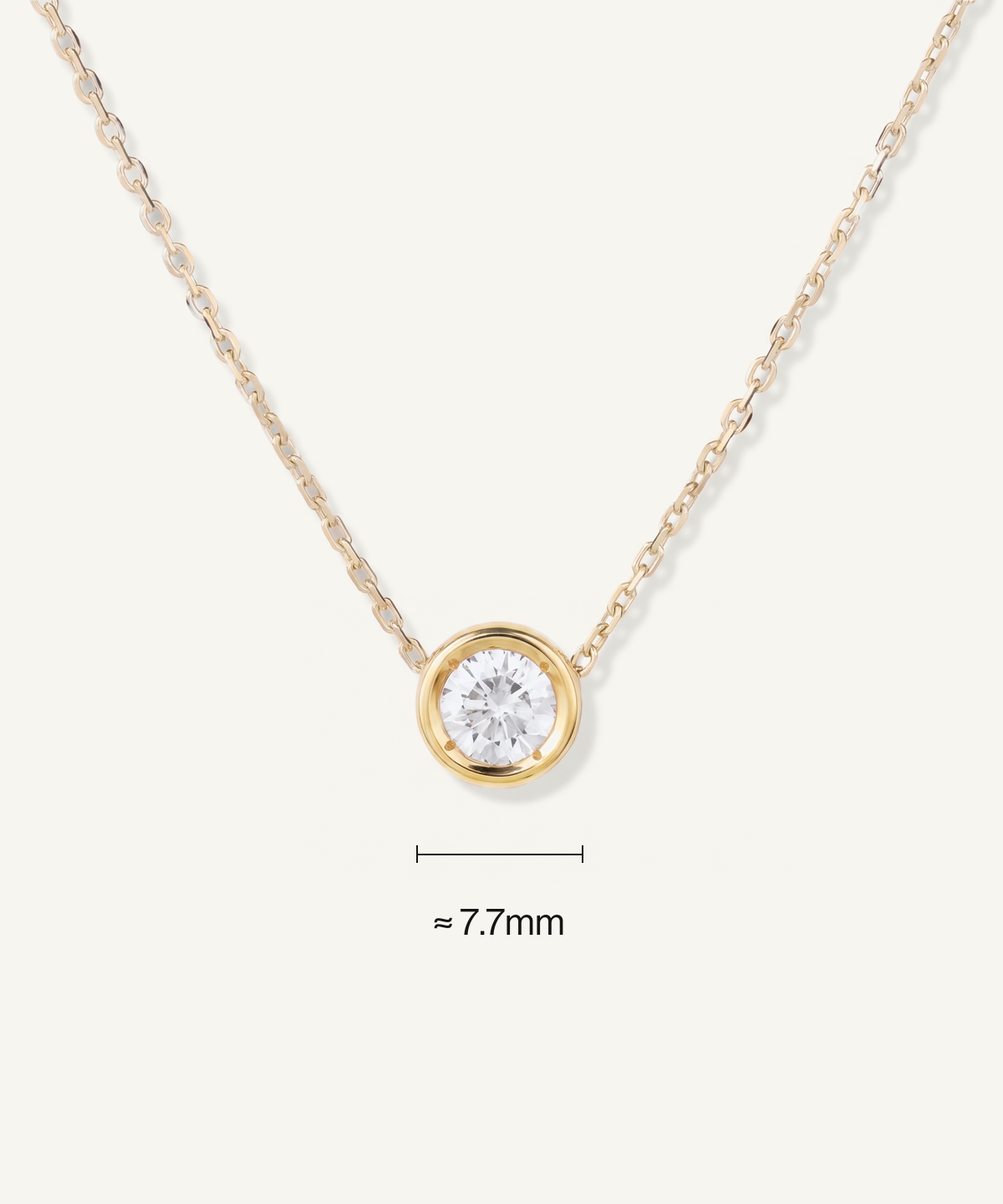 0.5ct Lab Grown Diamond Bezel Pavé Necklace