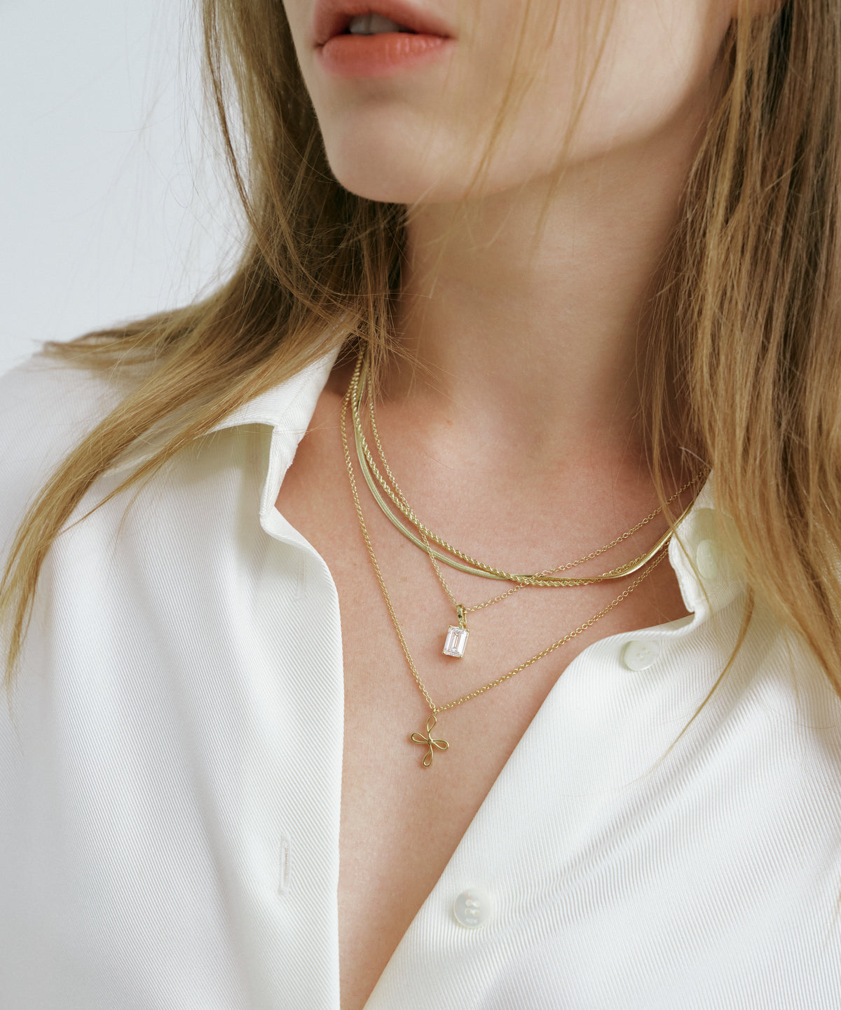 Yellow Gold | Bloom Necklace, worn 3