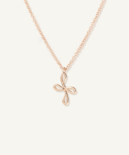 Rose Gold | Bloom Necklace, angled