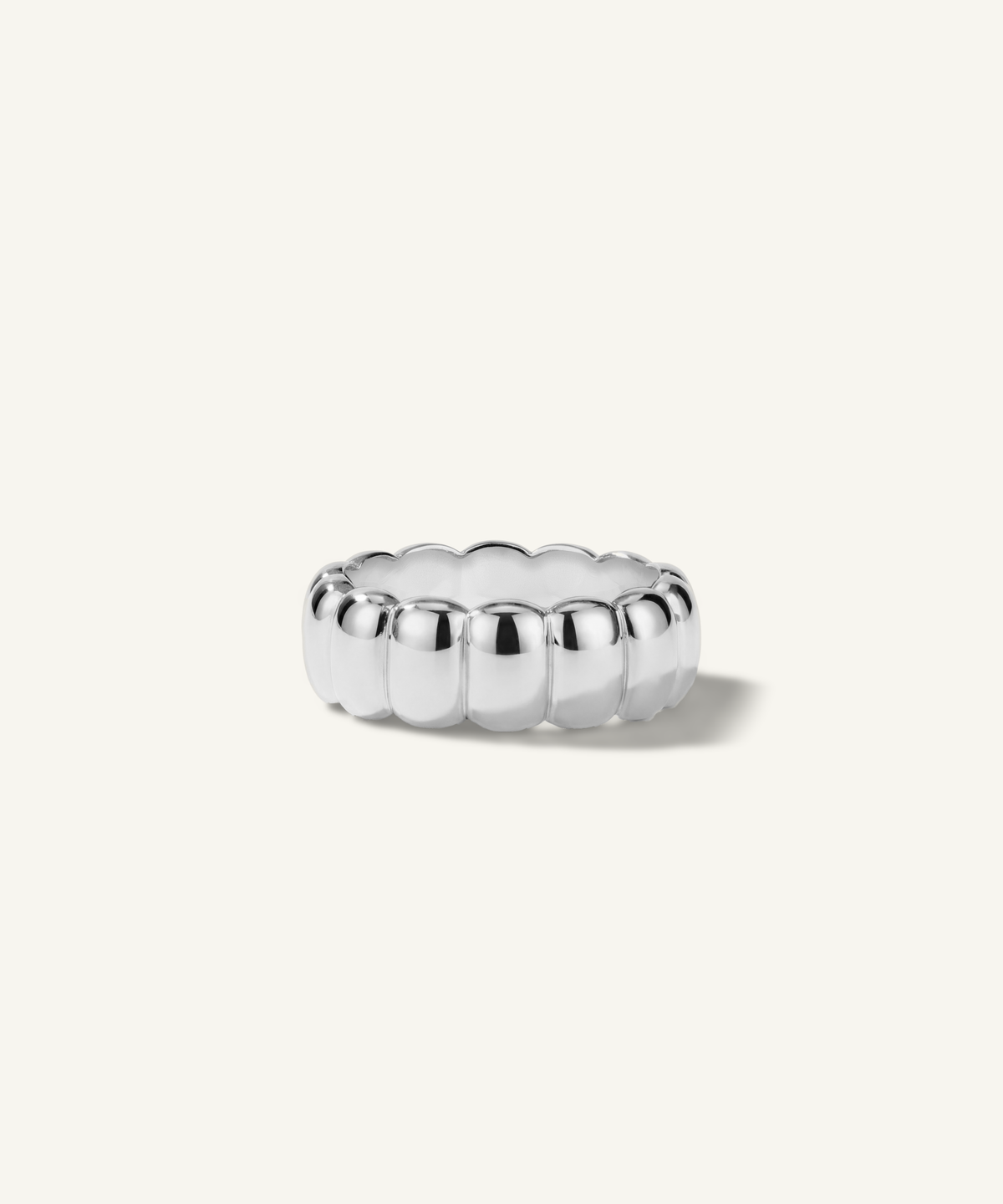 White Gold | Bold Pillow Ring