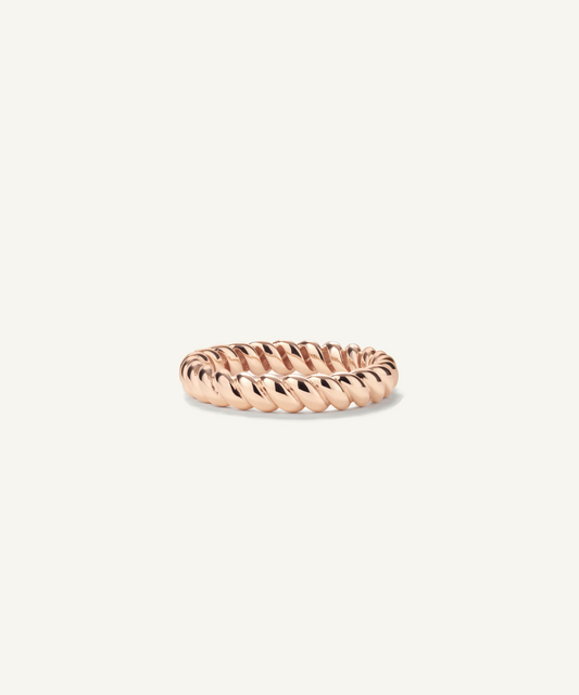 Brioche Ring in rose gold
