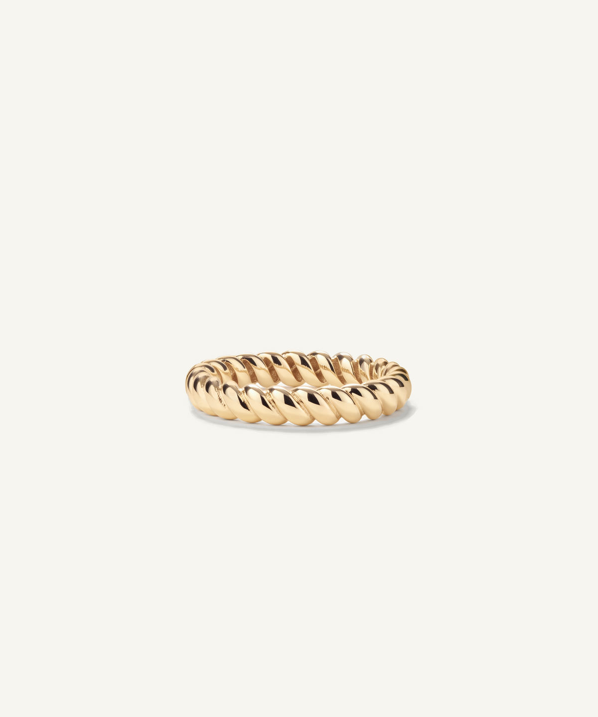 Brioche Ring in yellow gold