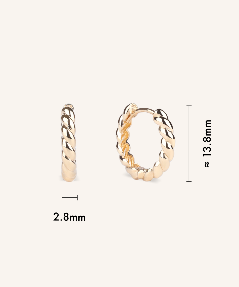 Brioche Hoop Earrings