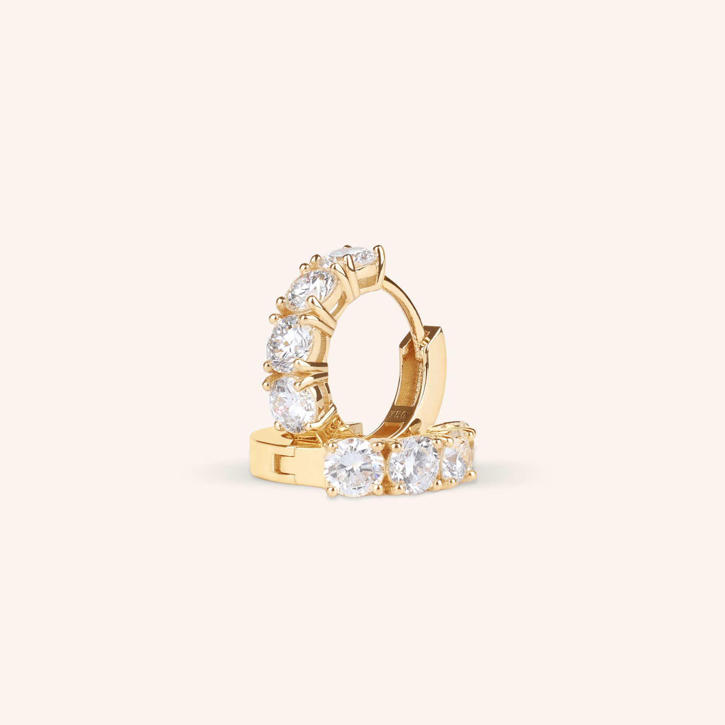 1.6 TCW Lab Grown Diamond Hoop Earrings