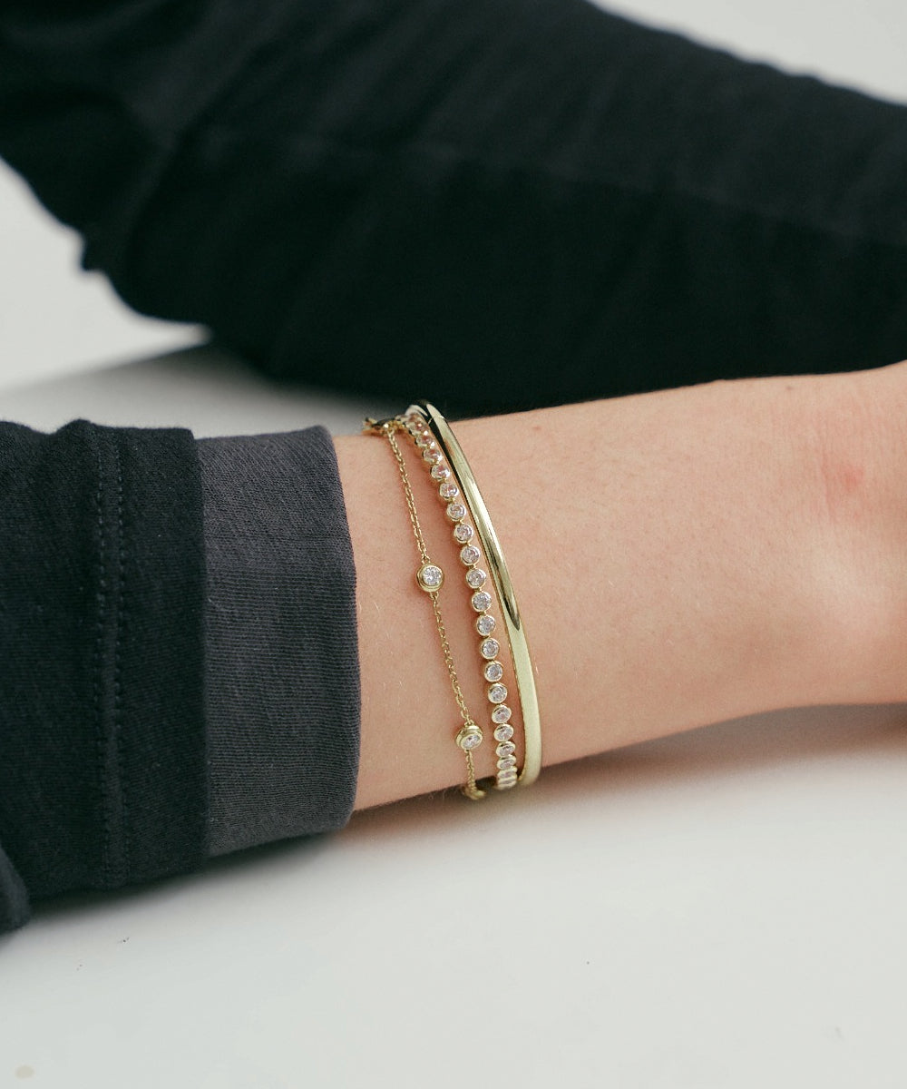 Yellow Gold | Classic Bangle, worn