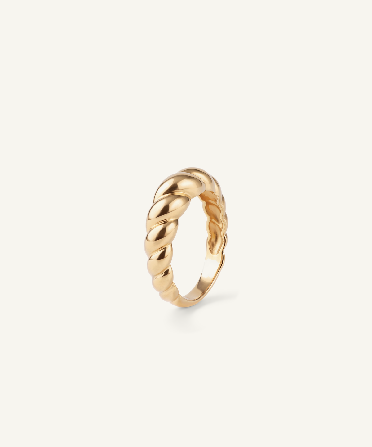 Yellow Gold | Croissant Ring, detail