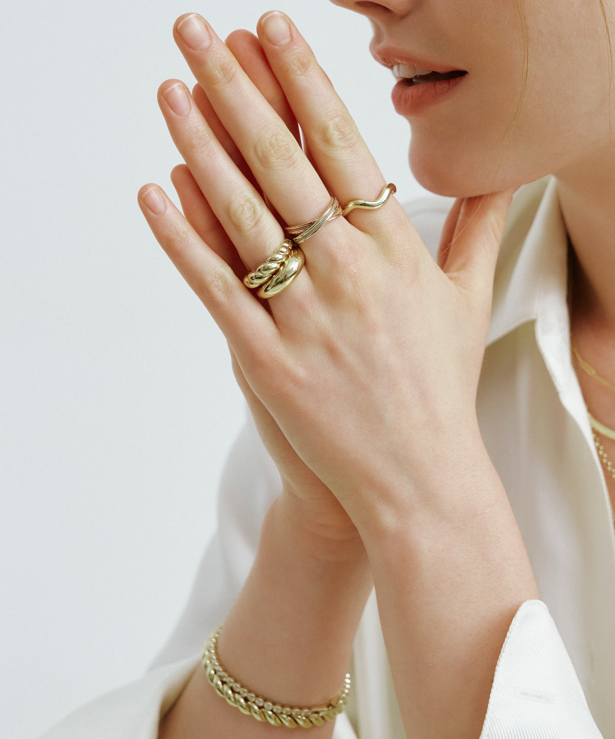 Yellow Gold | Croissant Ring, worn 2