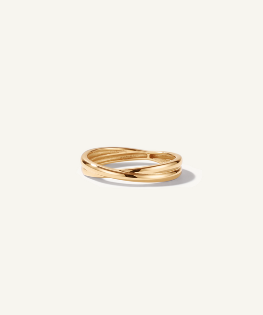 Yellow Gold | Crossover Band Ring