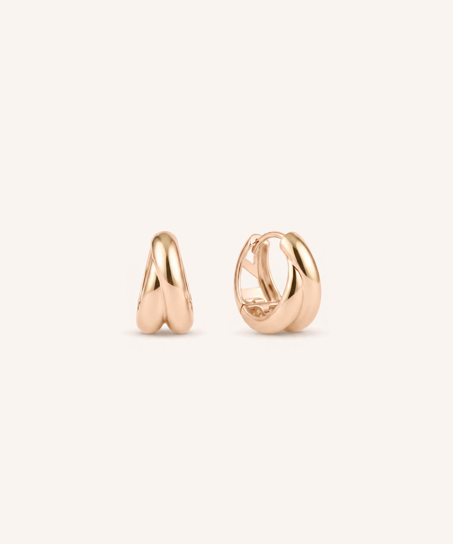 Double Curve Hoop Earrings