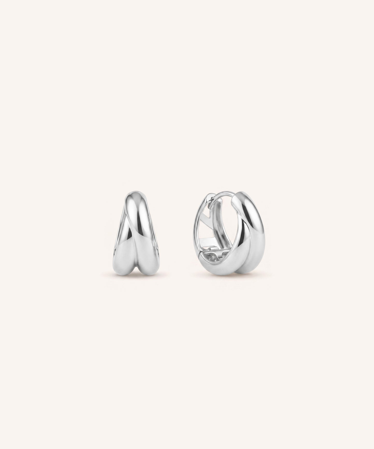 Double Curve Hoop Earrings