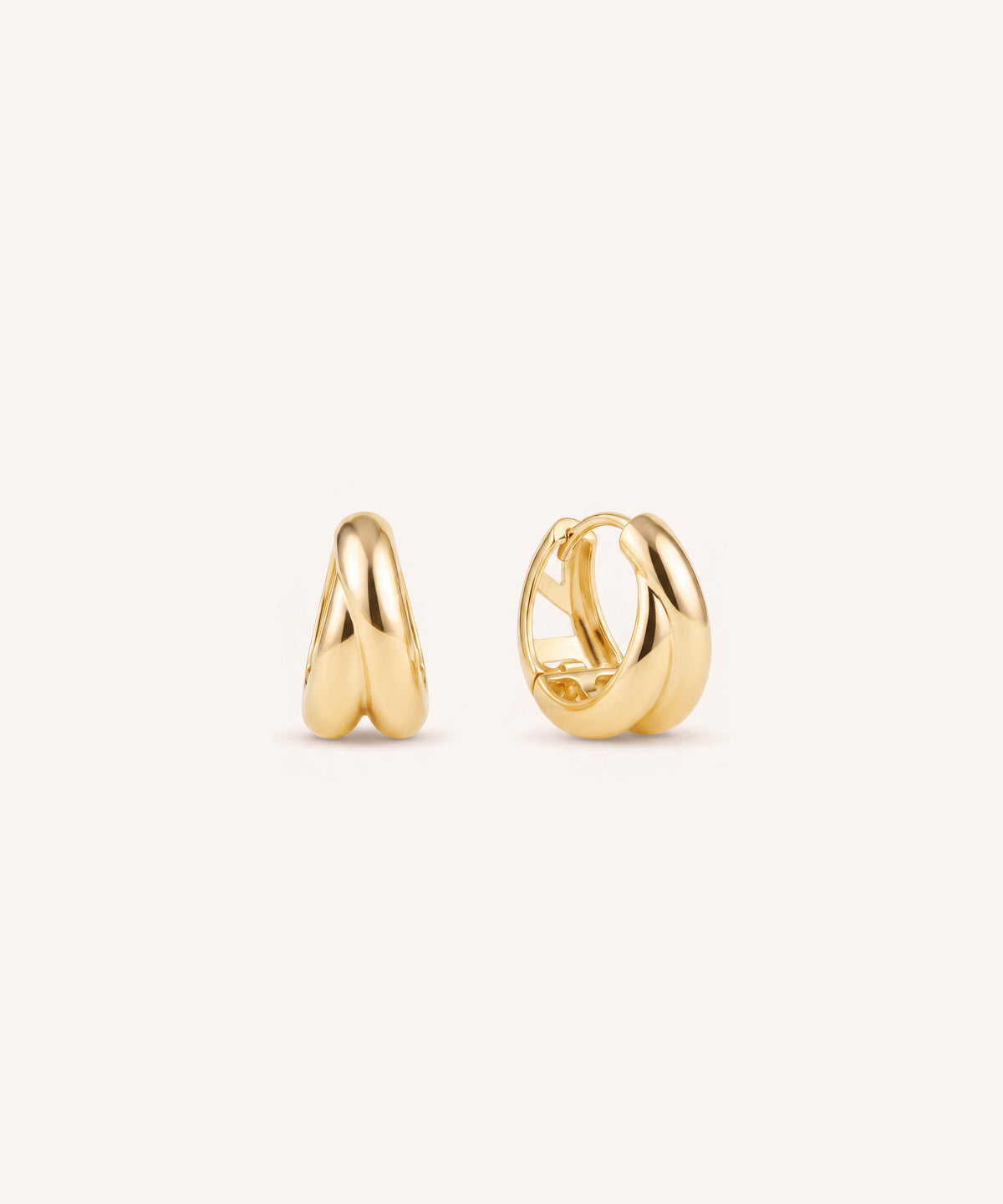 Double Curve Hoop Earrings