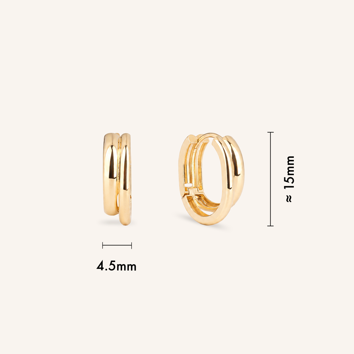 Double Band Hoop Earrings