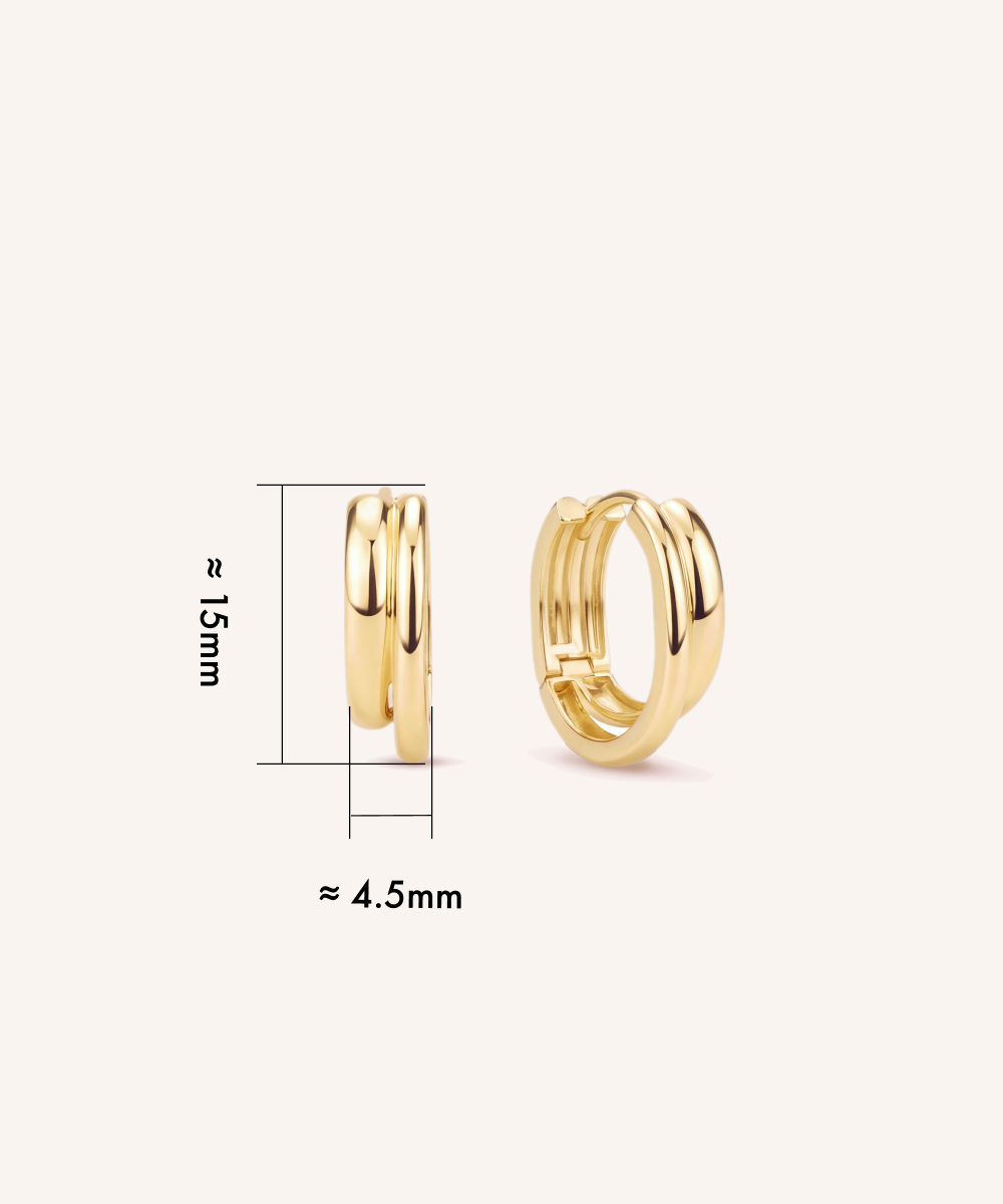 Double Band Hoop Earrings