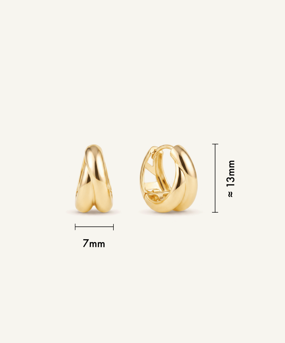 Double Curve Hoop Earrings