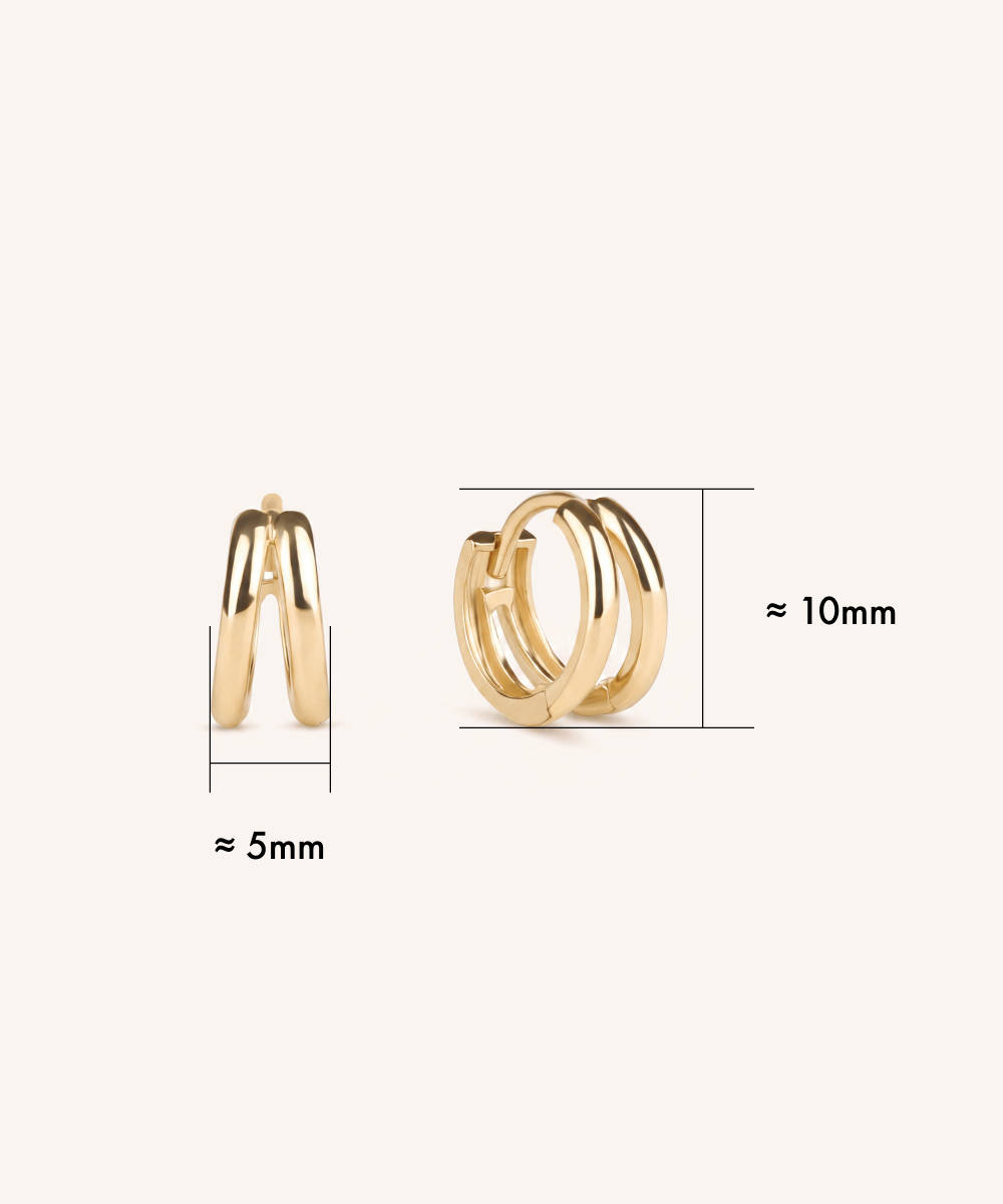 Double Loop Hoop Earrings