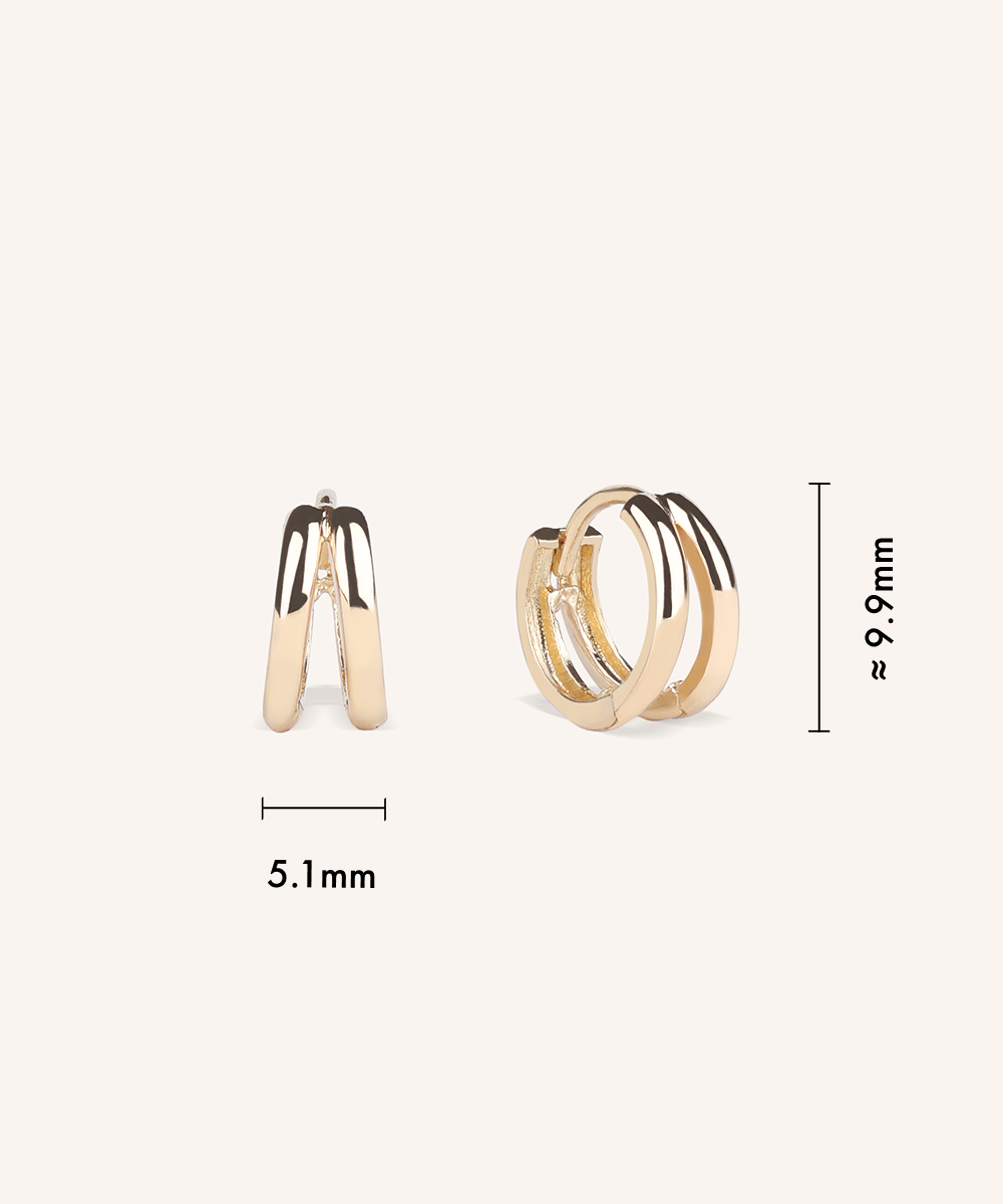 Double Loop Hoop Earrings