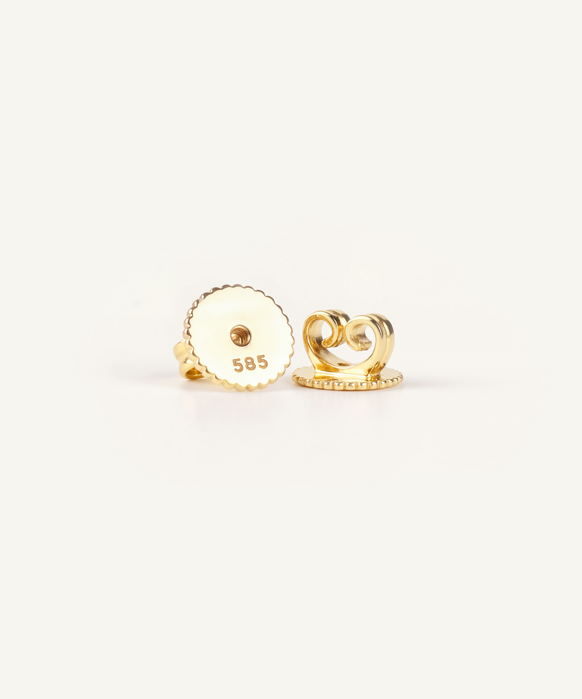 Yellow Gold | Four Prong Lab Grown Diamond Stud Earrings, view 5