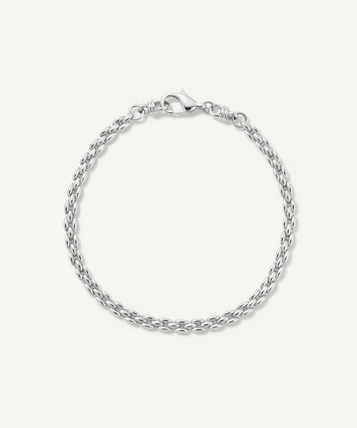 White Gold | Grain Link Bracelet