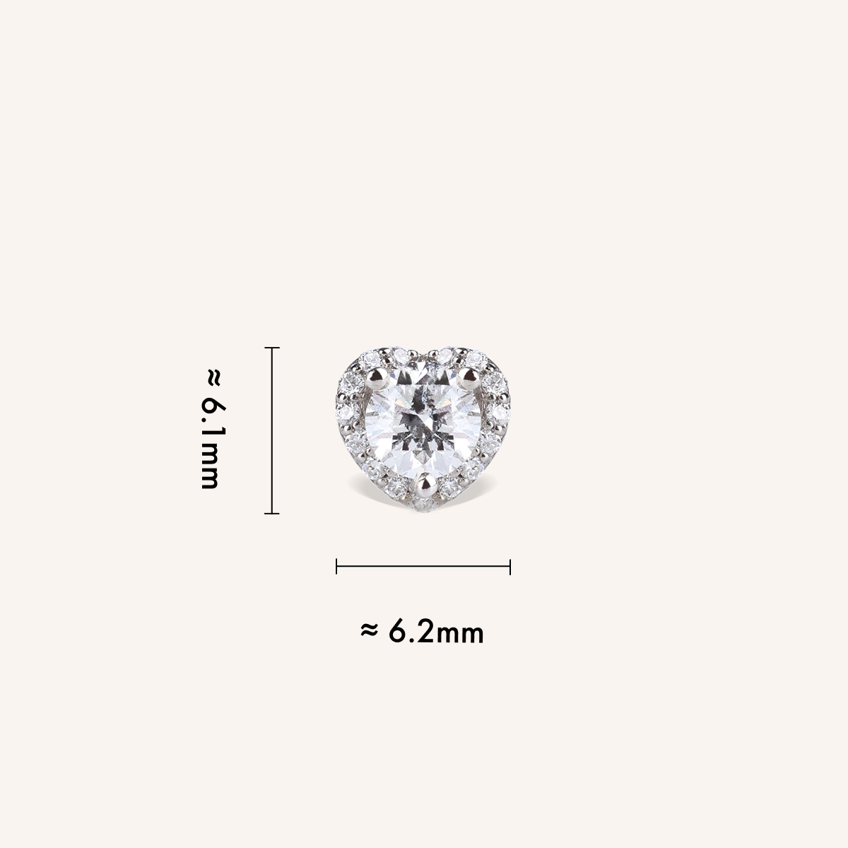 Heart Halo Stud Earrings