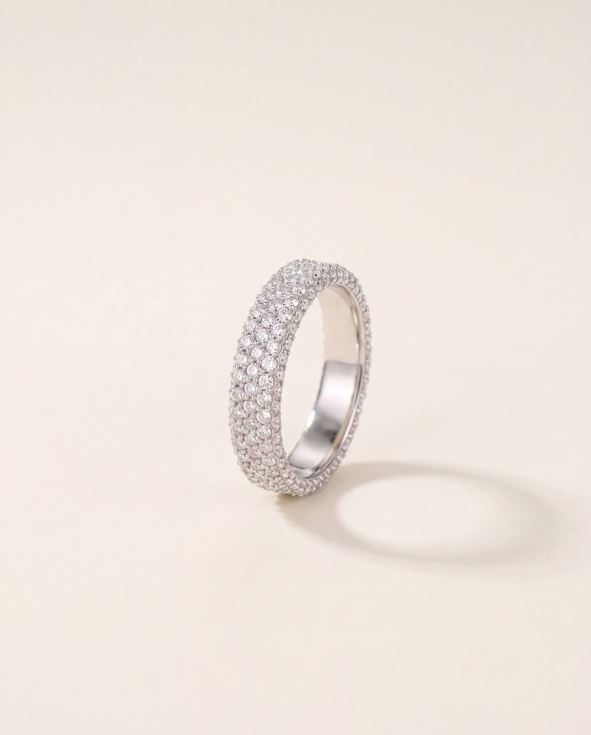 Pavé Lab Grown Diamond Ring, 3 Row