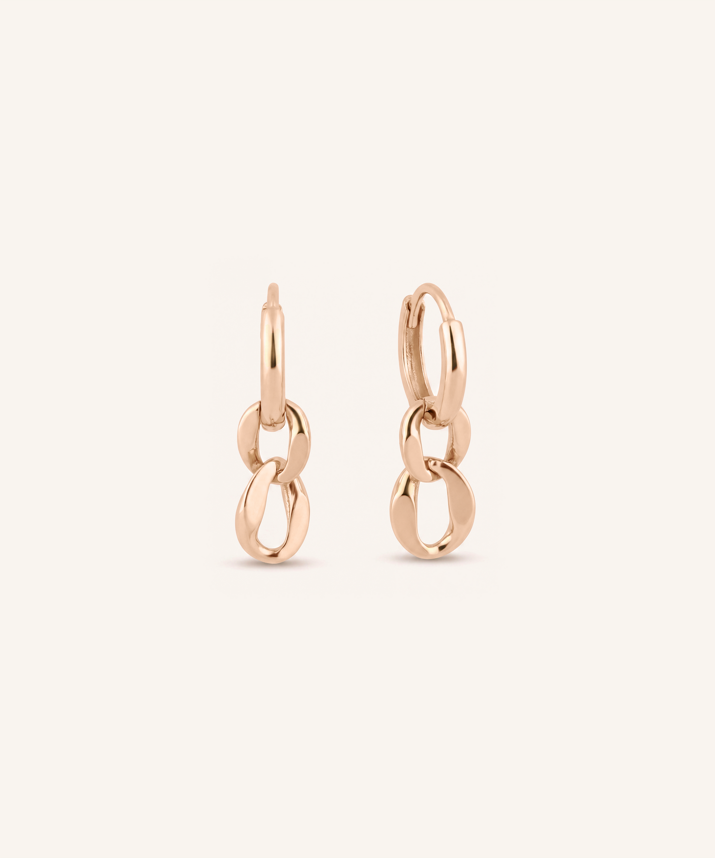 Interlock Oval Drop Earrings