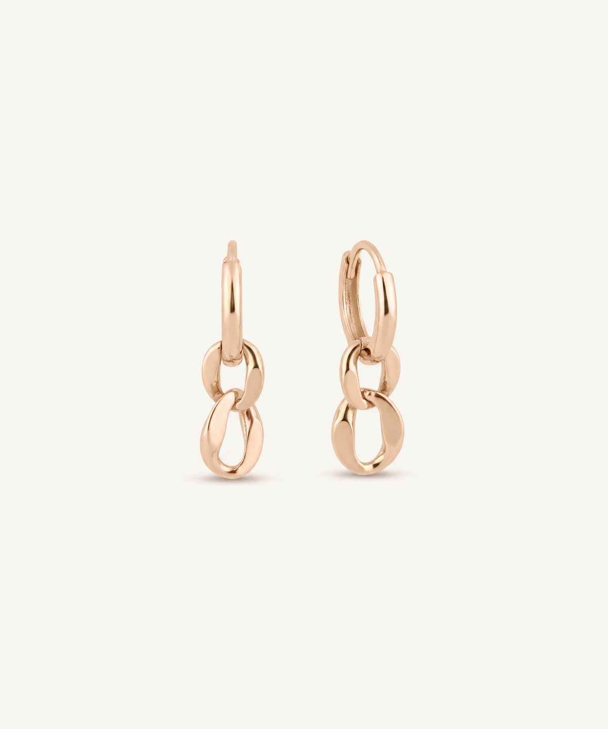 Interlock Oval Drop Earrings