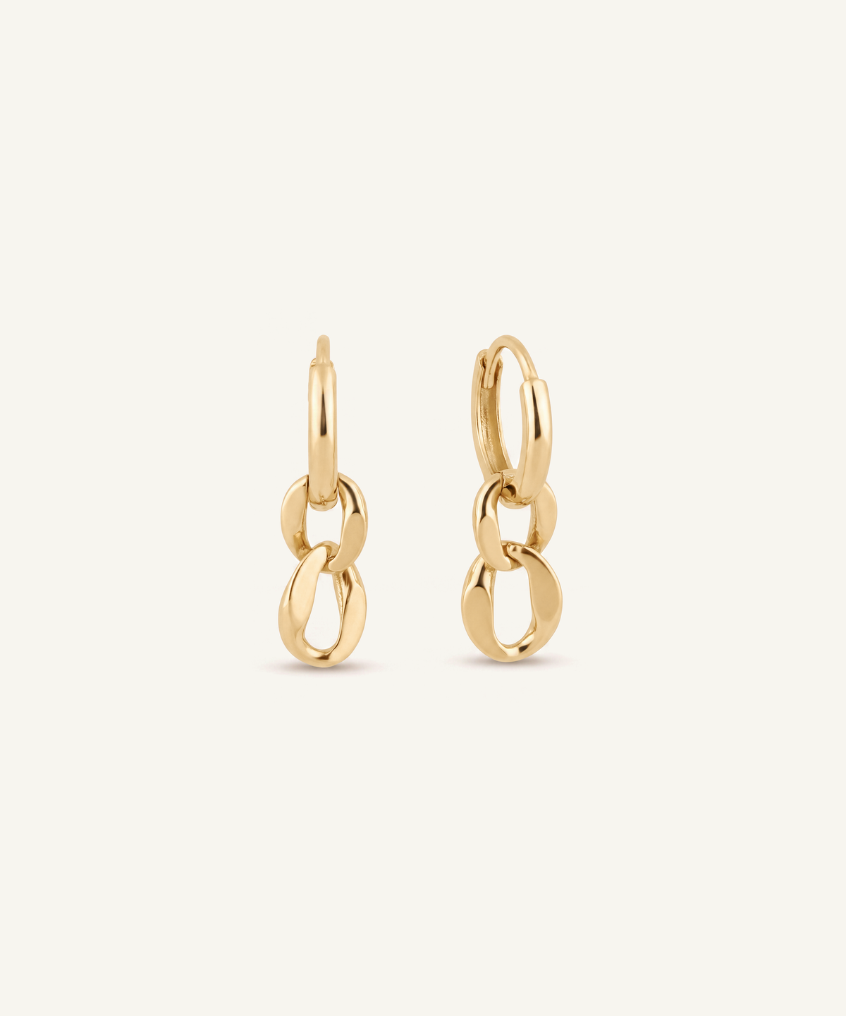 Interlock Oval Drop Earrings