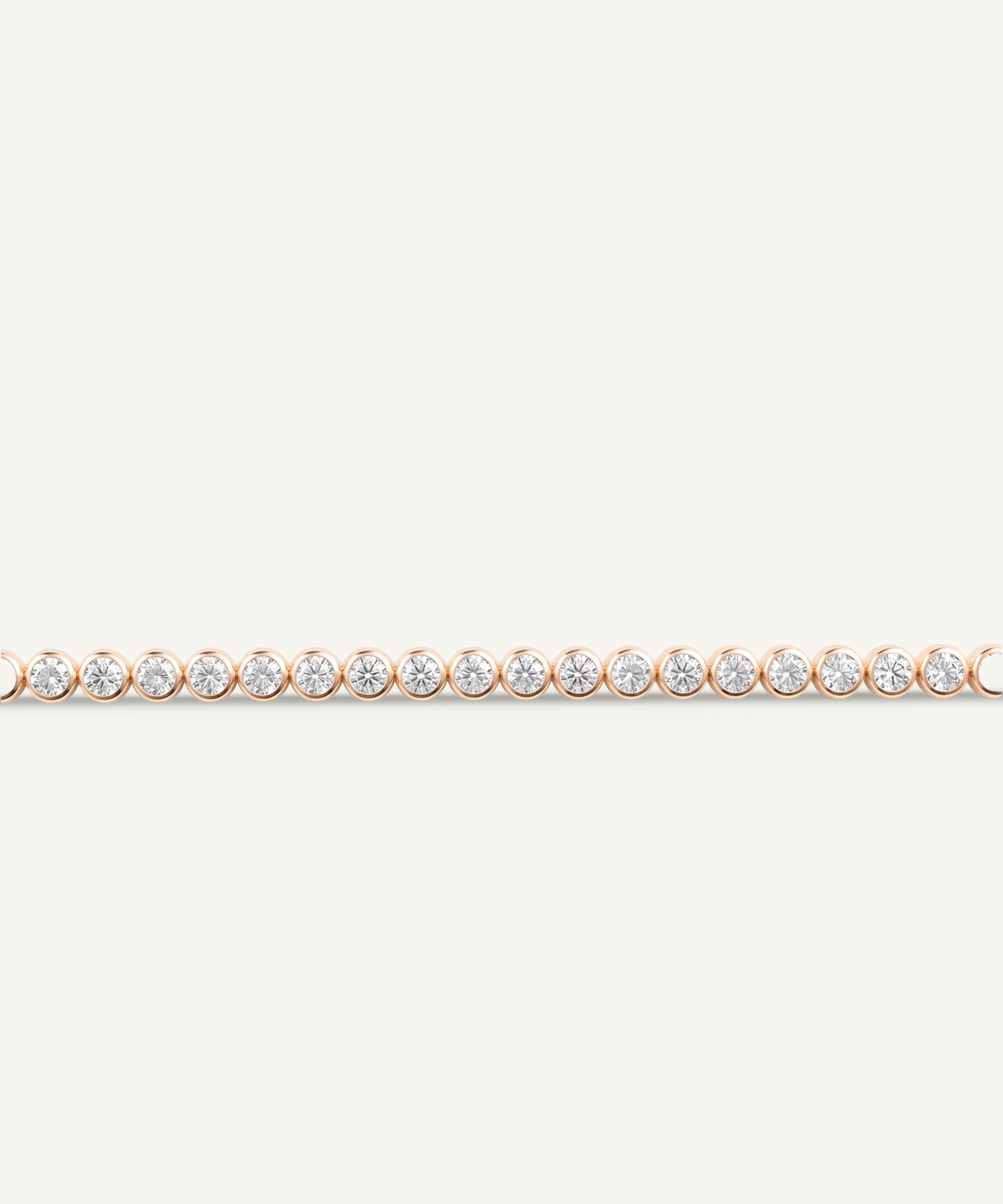 Rose Gold | Lab Grown Diamond Bezel Tennis Bracelet, detail 1