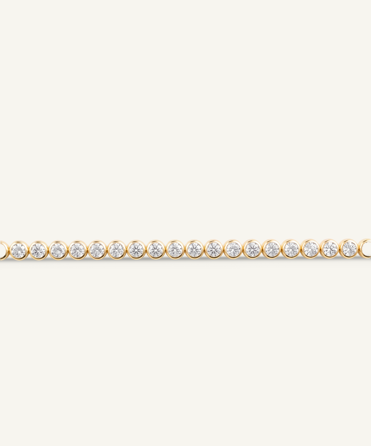 Yellow Gold | Lab Grown Diamond Bezel Tennis Bracelet, detail 1