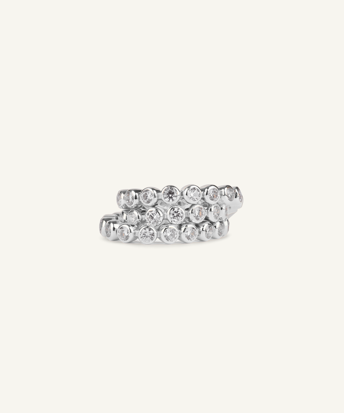 White Gold | Lab Grown Diamond Bezel Tennis Bracelet, detail 2